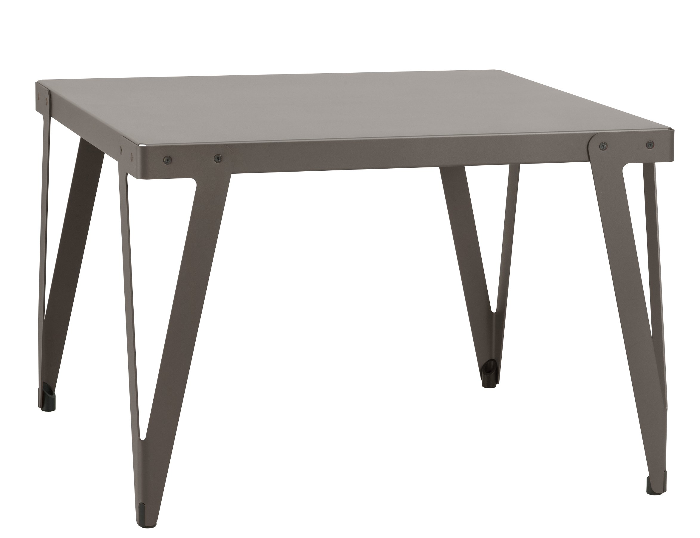 Quadratischer Lloyd Tisch mit Metallgestell, moderner Beistelltisch für Wohnzimmer und Büro.