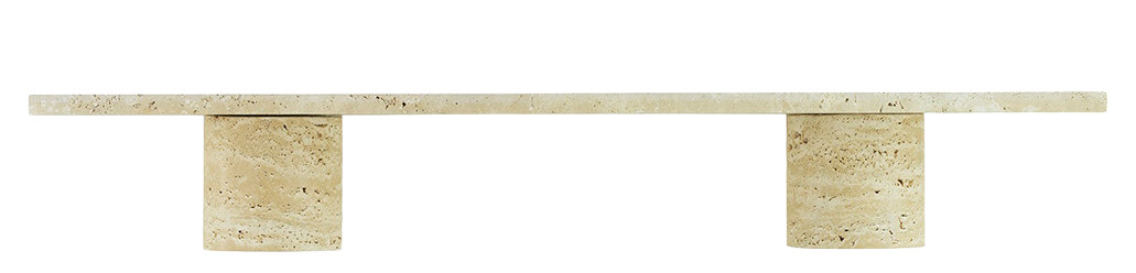 Normann Copenhagen Sten Regal 80 cm aus Travertin, minimalistisches Design für moderne Wohnräume.