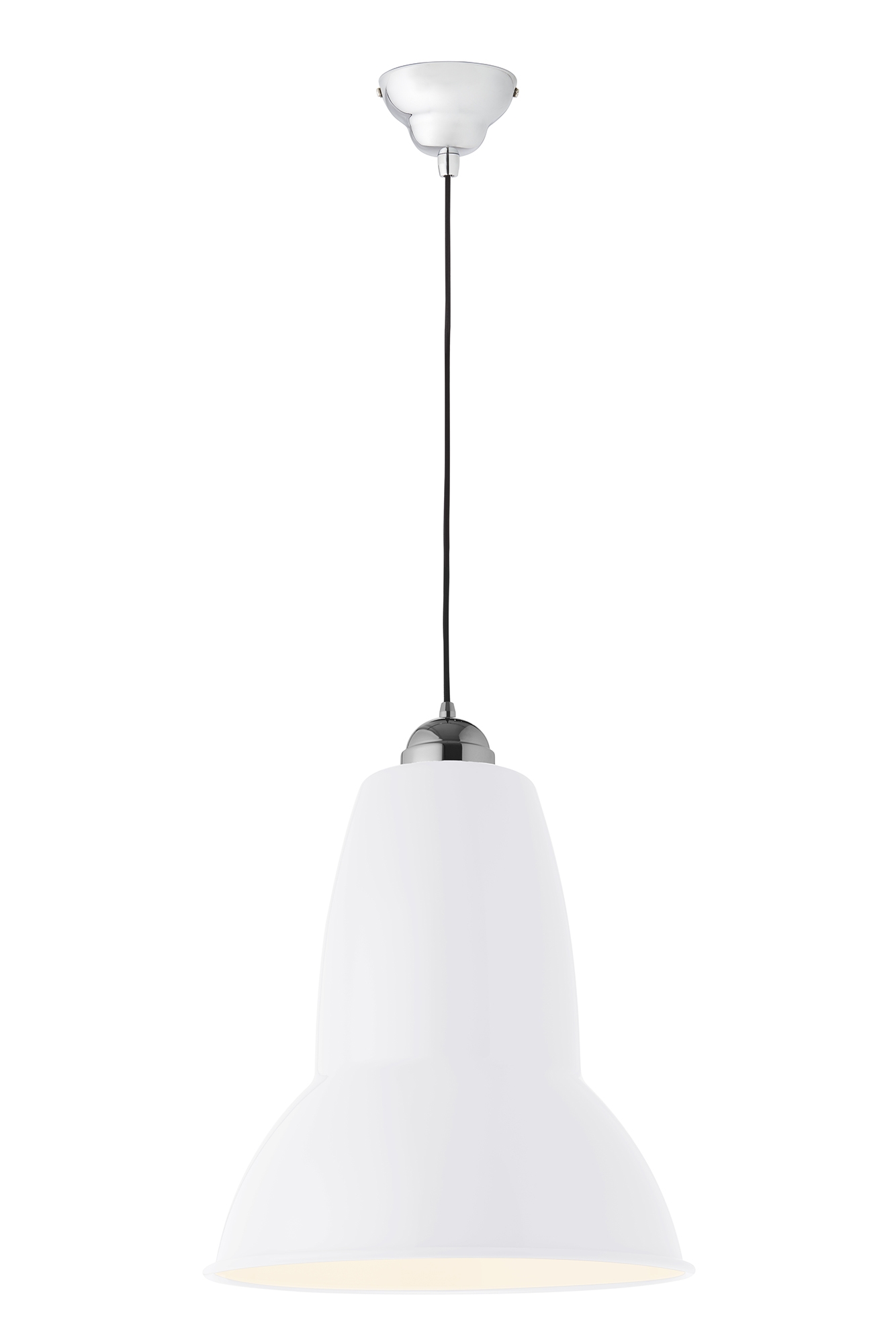 glanzend alpine wit / kabel grijs