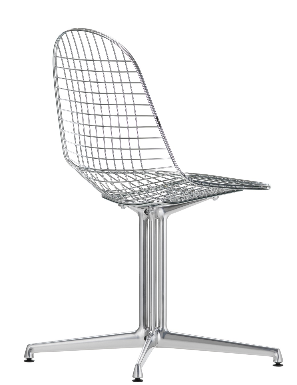 Vitra DKL Wire Chair, ungepolsterter Design Stuhl mit verchromtem Drahtgestell und filigranem Untergestell.