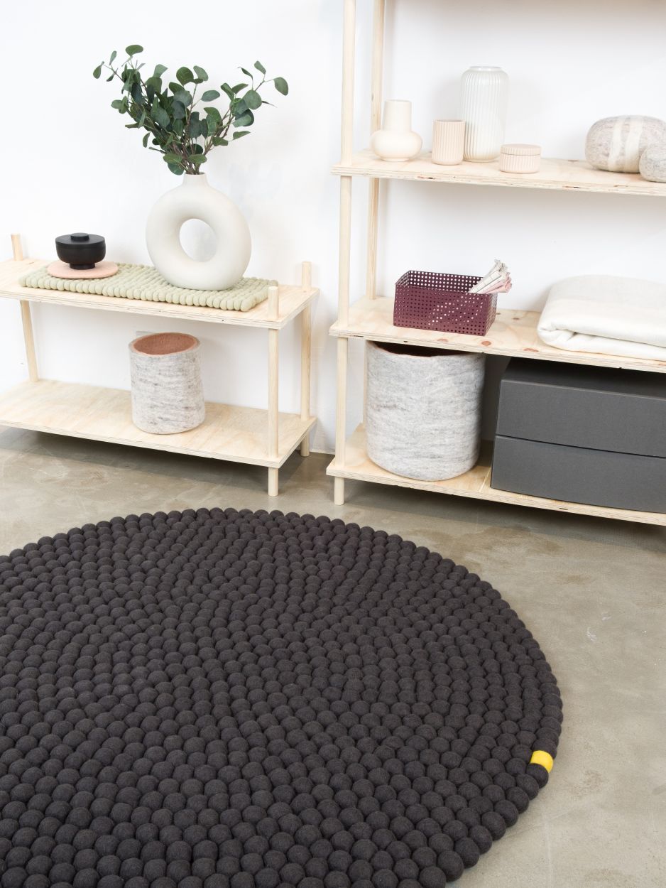 Big One rond vilten tapijt Ø 300 cm myfelt antraciet