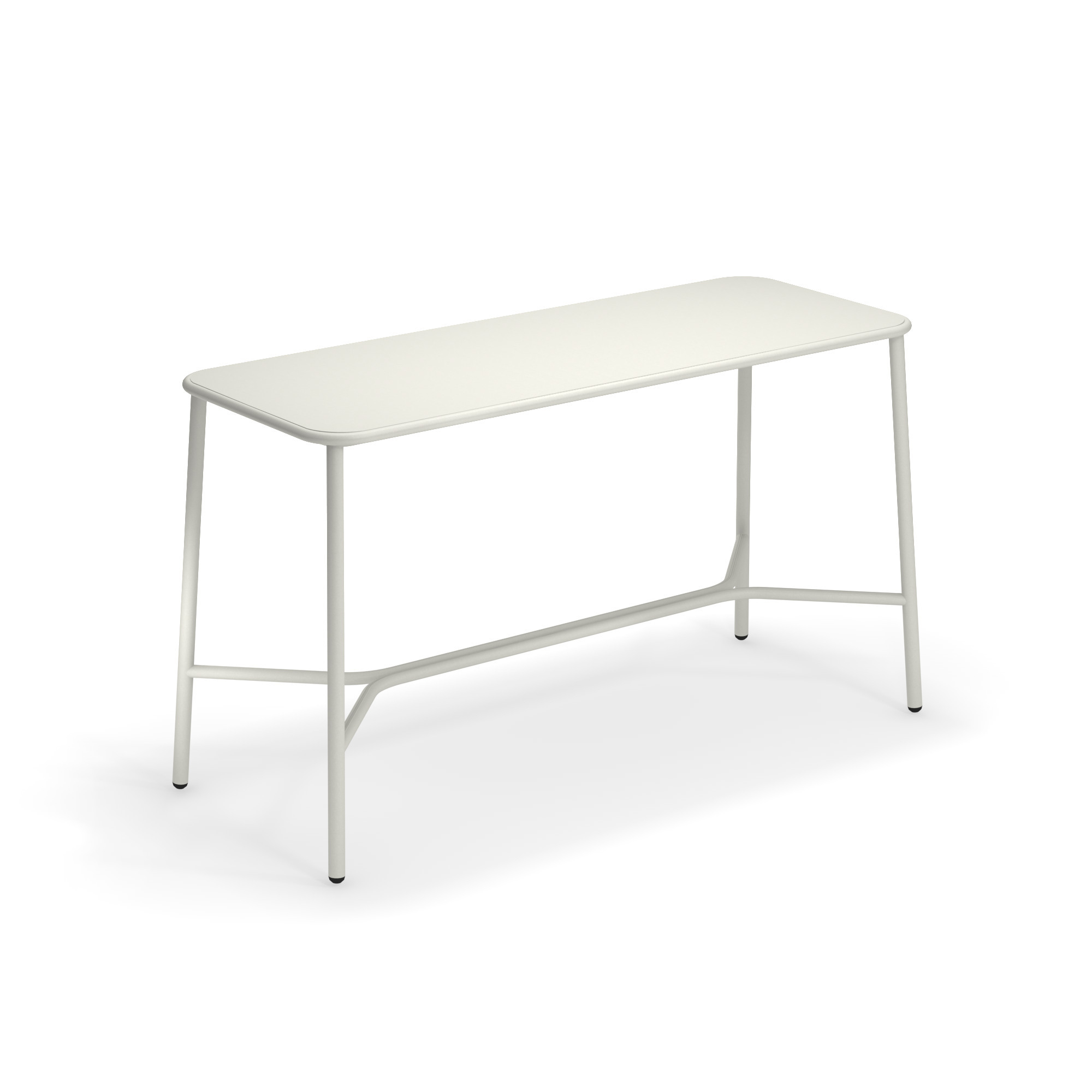 Weißer Yard Stehtisch 180 x 70 cm von emu, ideal für den Außenbereich und moderne Stehgastronomie.