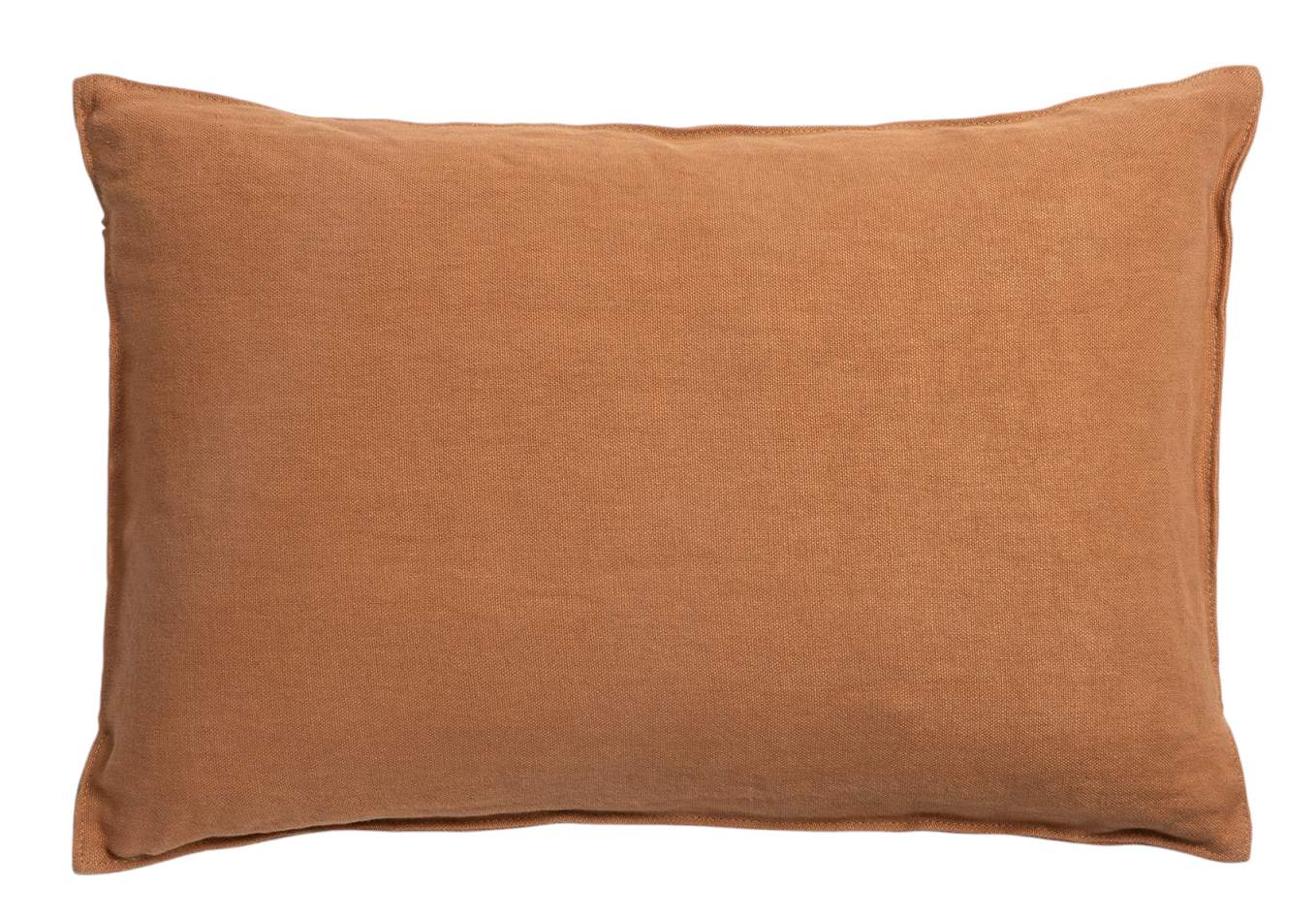 Ethnicraft Lin Cushion Kissen 60x40 cm in Braun, ein dekoratives Leinenkissen für Wohnzimmer und Schlafzimmer.