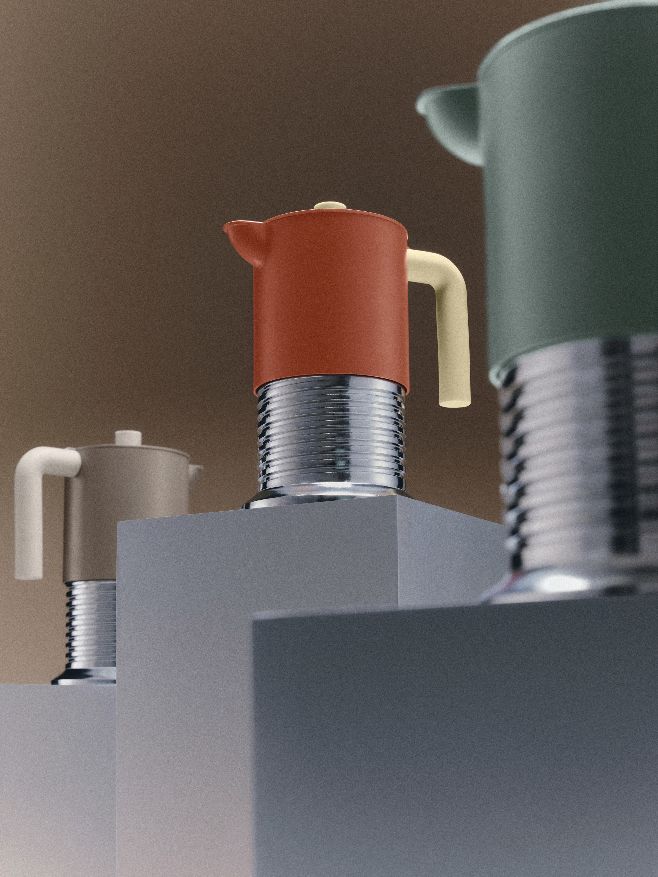 PM01/3 Vite-espressopot voor 3 kopjes van Alessi
