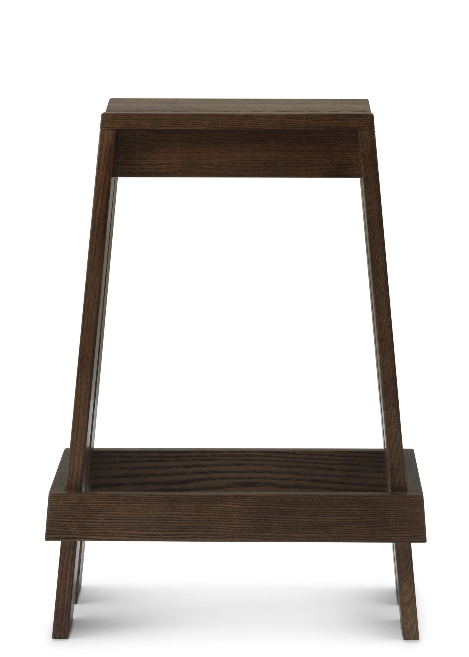 Normann Copenhagen Let Barhocker aus dunklem Holz, Hocker für Küche oder Bar, moderne Sitzmöbel.