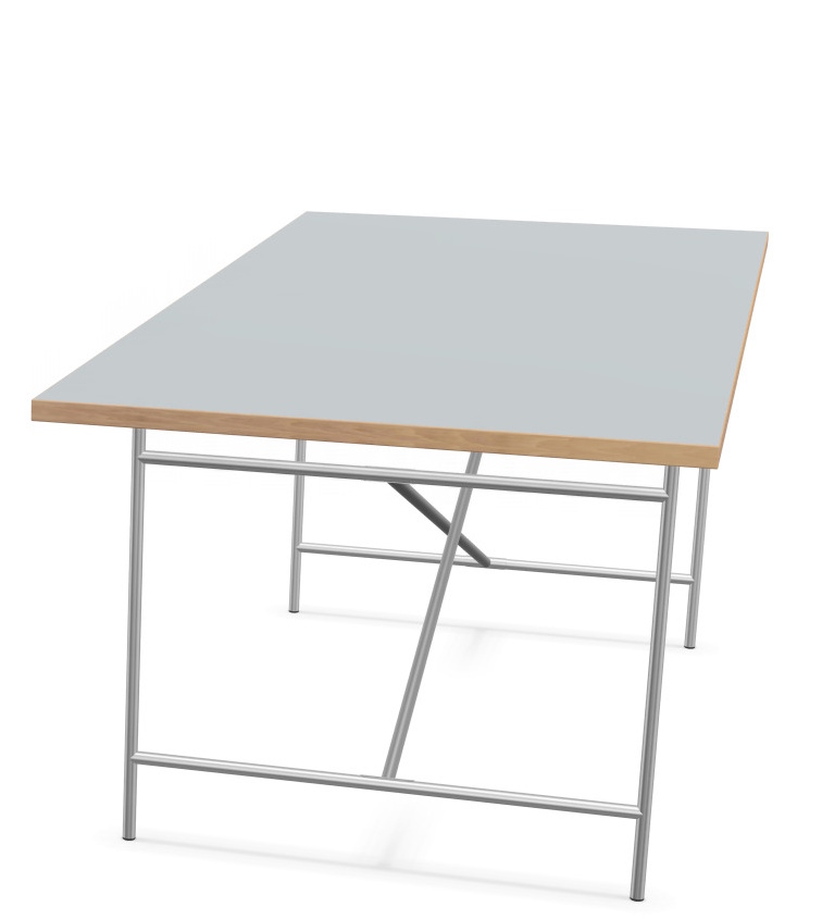 Eiermann 2 EETTAFEL Indoor Compleet LINOLEUM FORBO ASH / EIKENRAND Richard Lampert UNIEK EXEMPLAAR