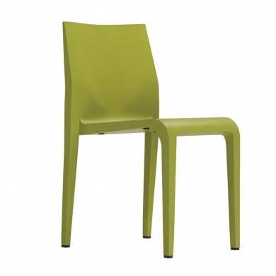 Grüner Laleggera Stuhl von Alias, moderner Designstuhl für Esszimmer und Wohnbereich.
