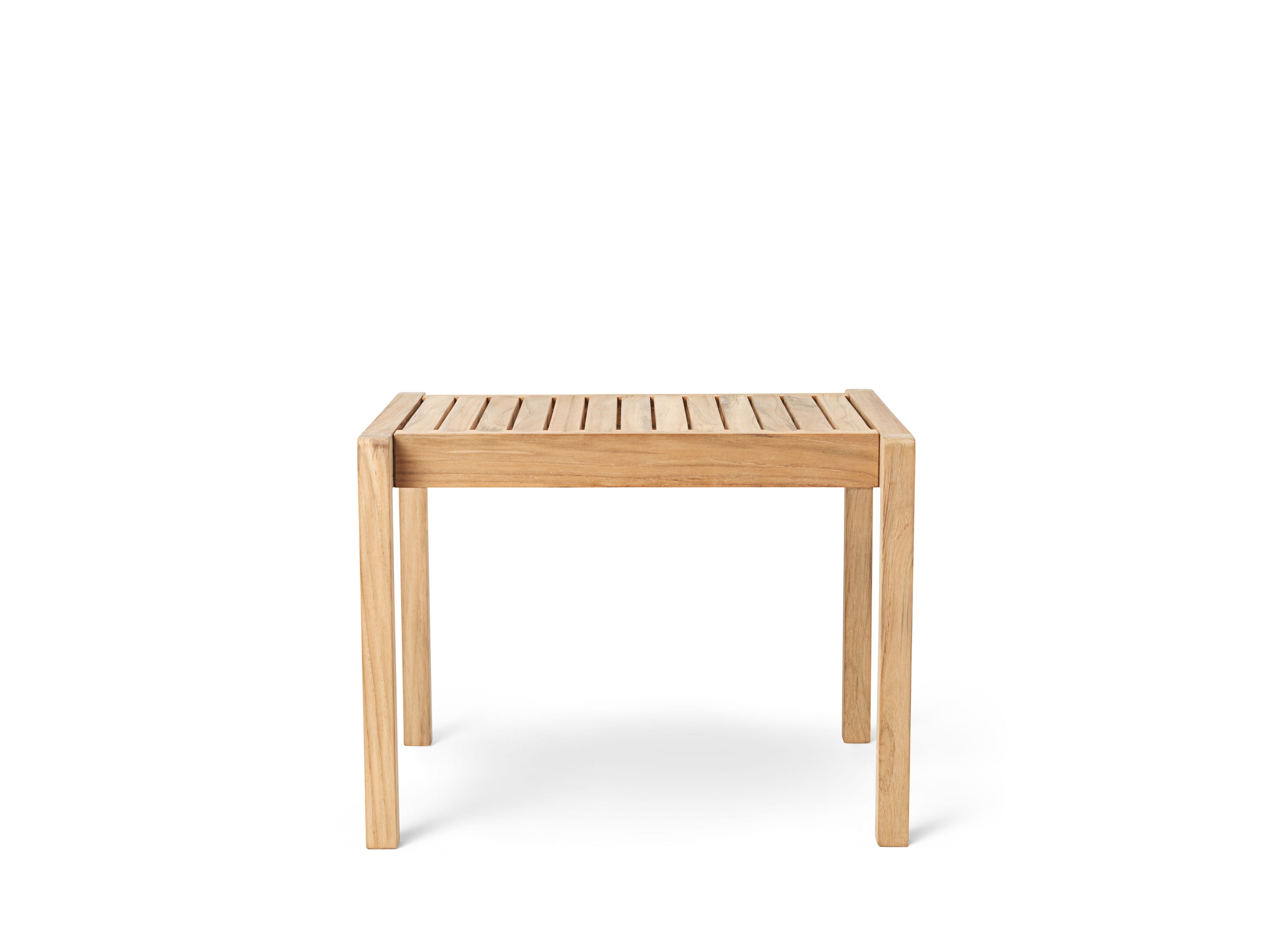 AH911 Carl Hansen & Søn Outdoor Beistelltisch/Hocker aus Teakholz, ideal für Garten und Terrasse.