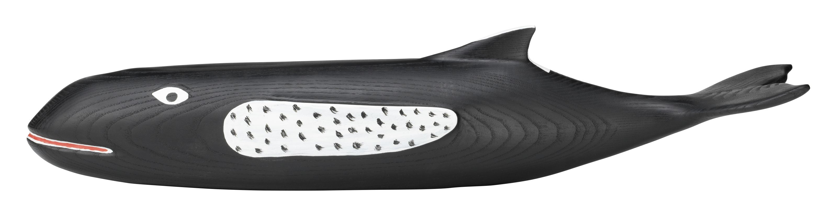 Eames House Whale Skulptur aus Esche von Vitra, dekoratives Holzobjekt in Walform.