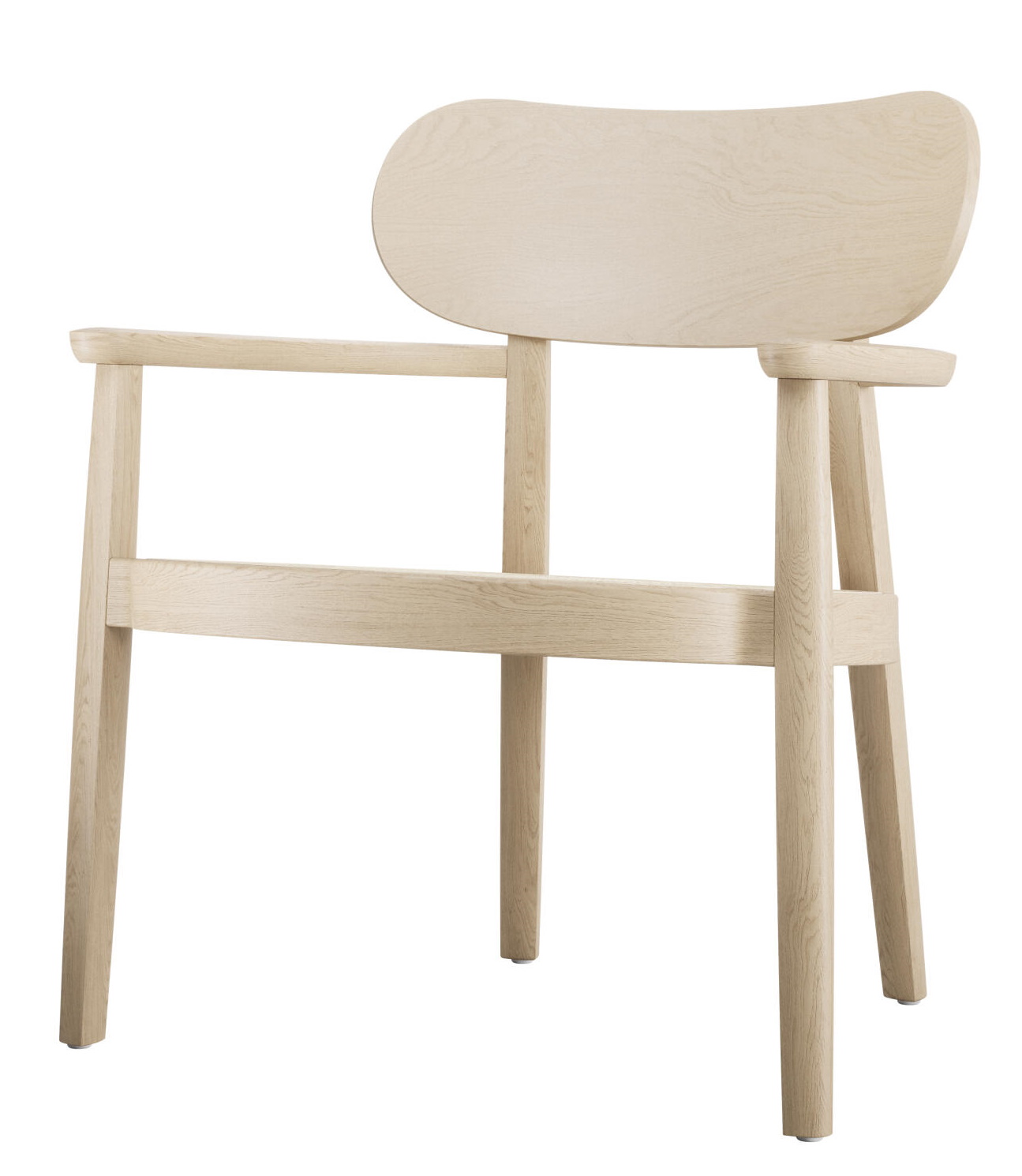Holzsessel mit Armlehnen im Thonet-Stil, helles Holz, moderne Sitzgelegenheit für Wohnzimmer und Esszimmer.