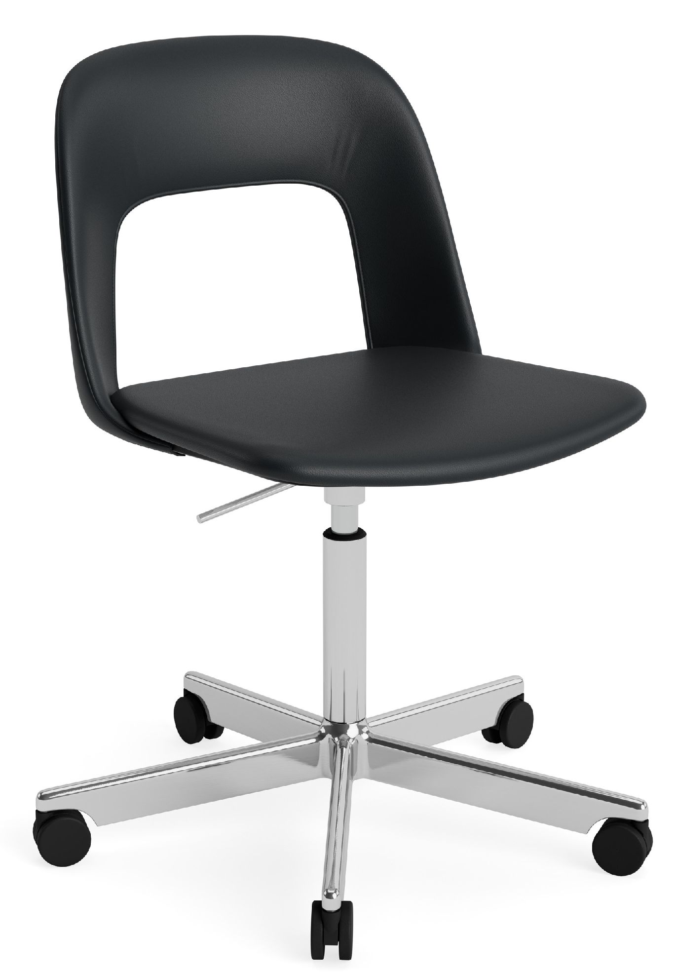 Layout Side Chair 144 stoel met vijfsterrenvoet van Hay