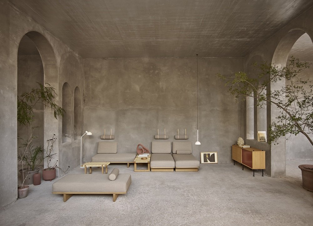 Helle BM0488S Borge Mogensen Carl Hansen & Søn Ishbank mit modularem Design in modernem Wohnraum.