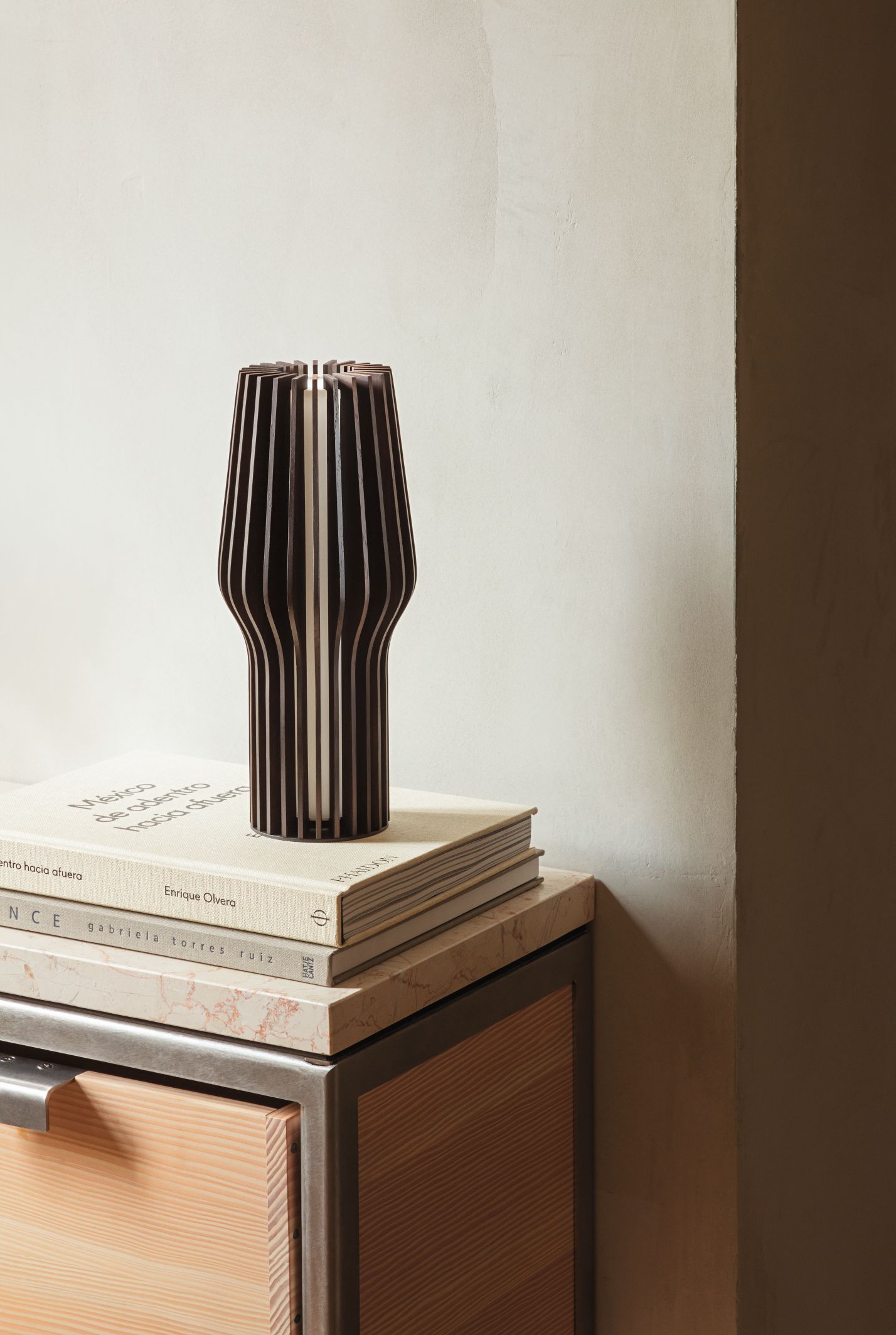 Radiant draadloze ledlamp, gerookt eikenhout, Eva Solo, UNIEK EXEMPLAAR