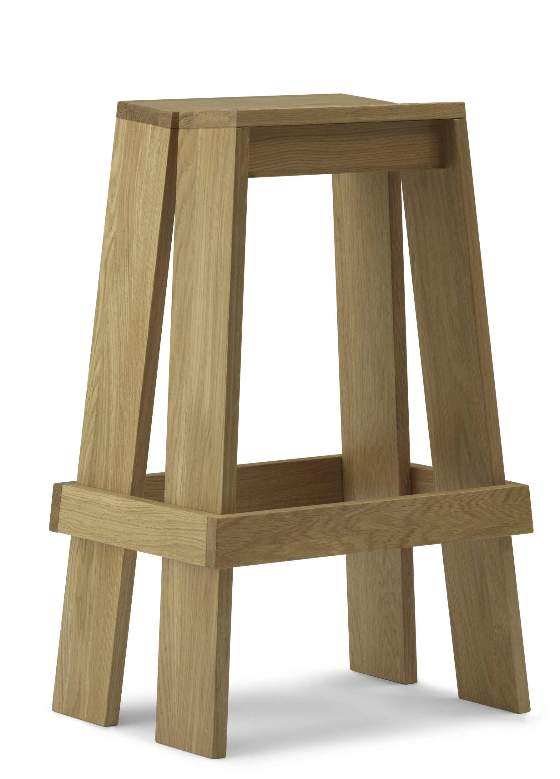 Let Barstool Barhocker von Normann Copenhagen, Hocker aus Eichenholz, modernes Design für Küche und Bar.