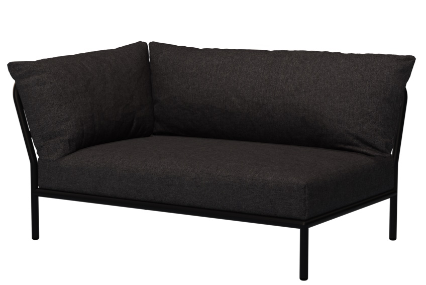 Houe Level 2 Outdoor Sofa, linke Ecke, graues Lounge Möbel mit wetterfesten Kissen für Garten und Terrasse.