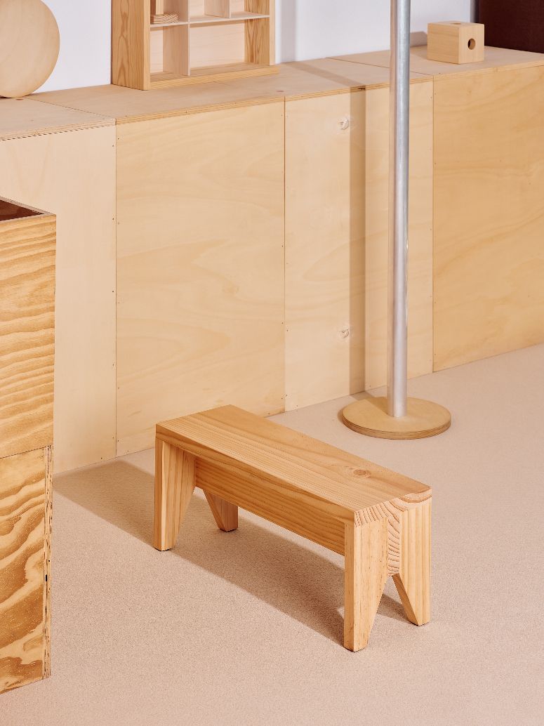 Manolito Stool Long kruk, naturel Hay