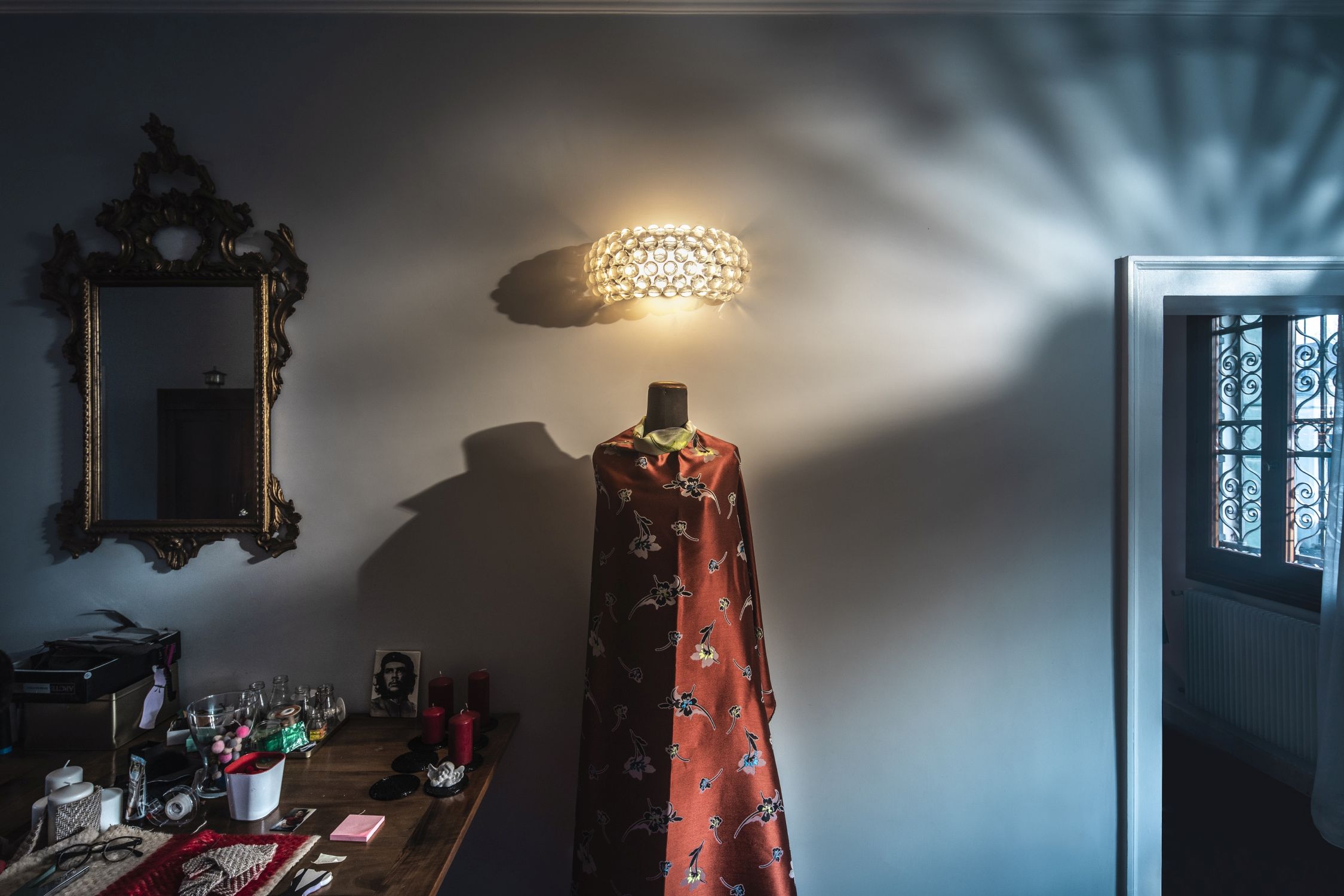 Caboche Plus Parete wandlamp Piccola - Transparent Foscarini