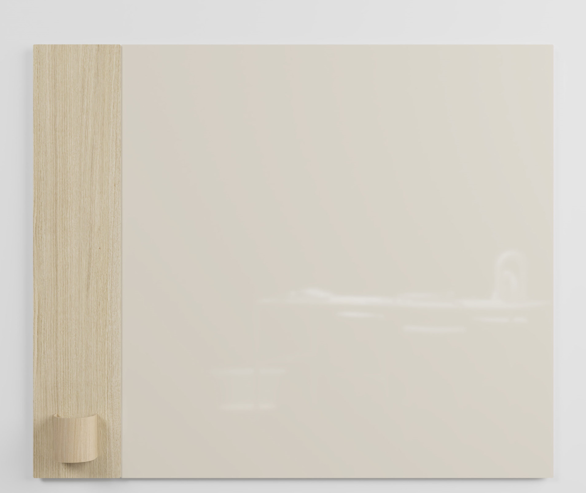 Helle Chat Board Classic Crafted Wandtafel aus Glas, magnetisch, mit Holzrahmen und Stifthalter.