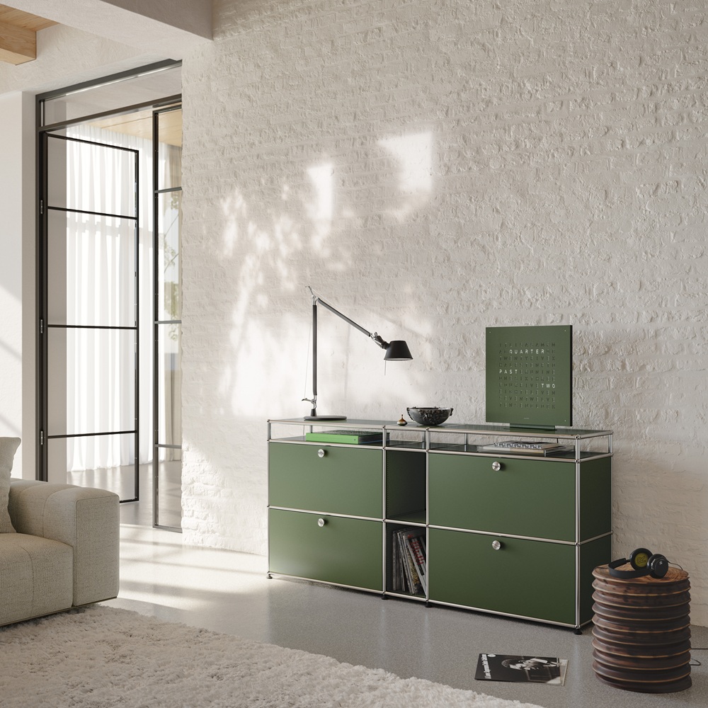 Earth 45 Steel Series Wandklok / Tijdsobject Duits QLOCKTWO