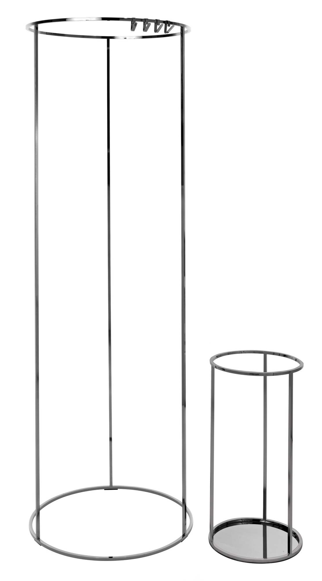 Schönbuch Rack: Moderner Schirmständer und Beistelltisch aus verchromtem Stahl, minimalistisches Design für Flur und Wohnzimmer.