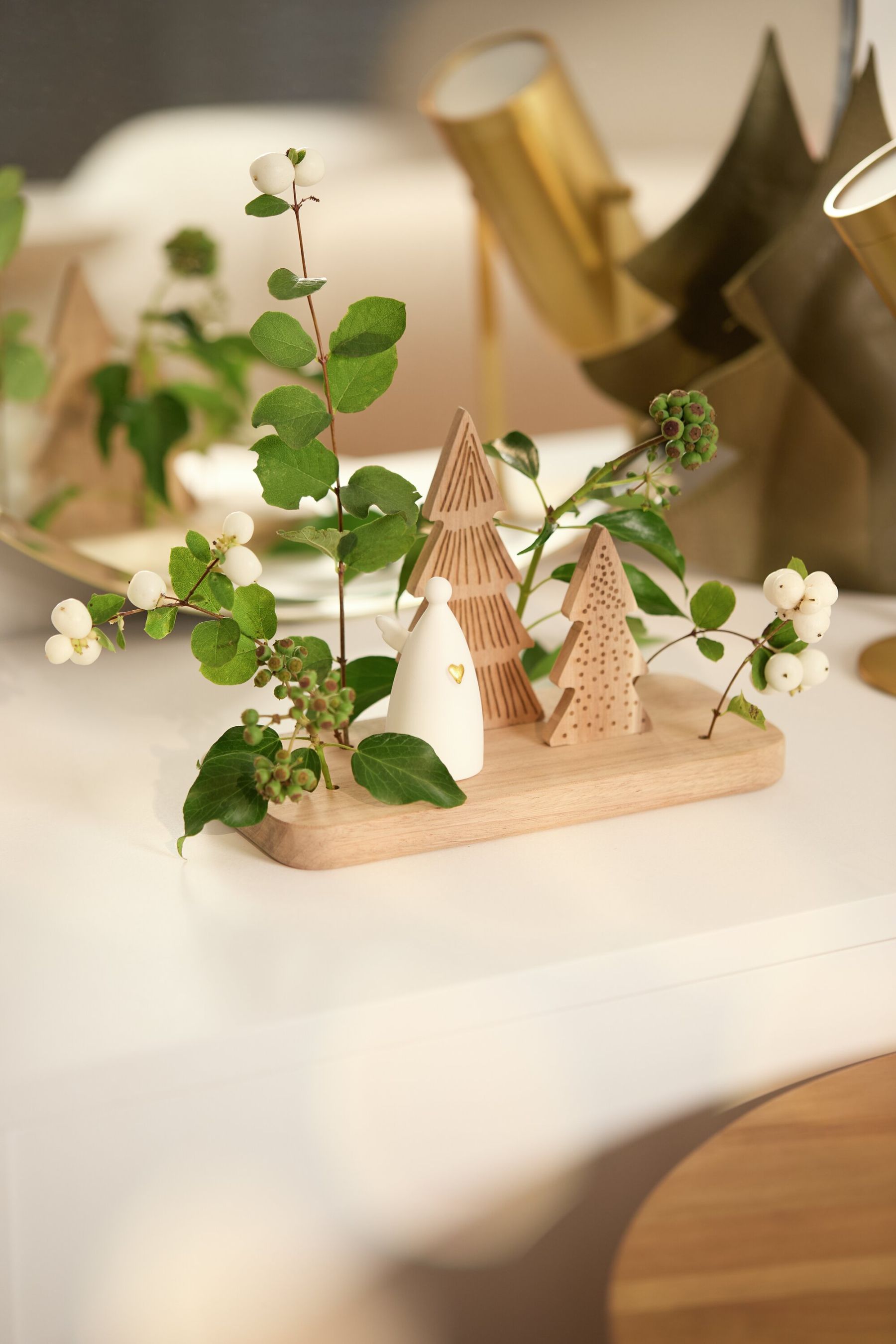 Kersttafereel, engelen, wielen