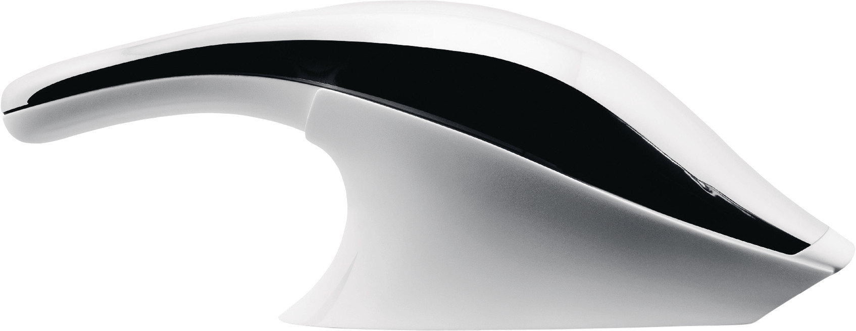 Akkusauger SG67 W von Alessi in Weiß und Silber, modernes Design für die Reinigung.