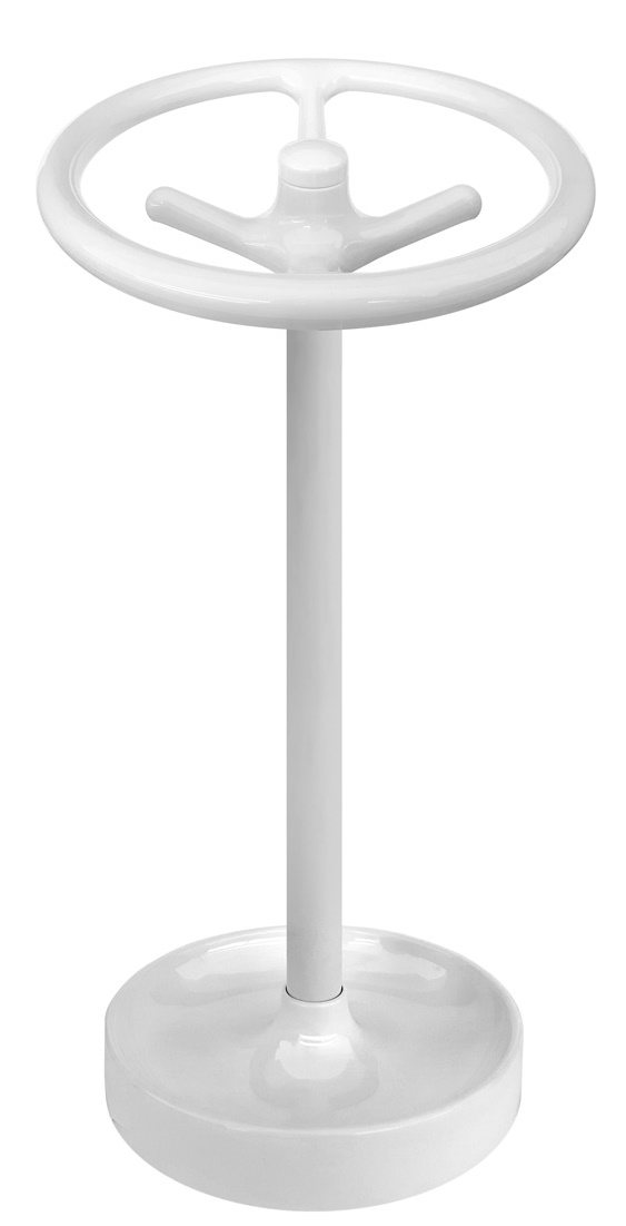 Weißer Bip Schirmständer von Rexite, H 56 cm, modernes Design für Büro und Zuhause.