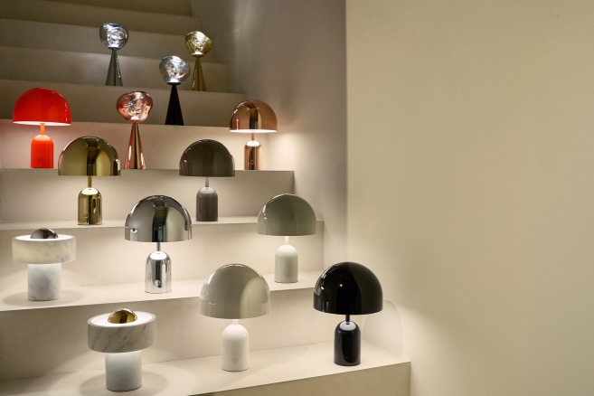Bell draagbare LED-tafellamp / acculamp / tafellamp van Tom Dixon