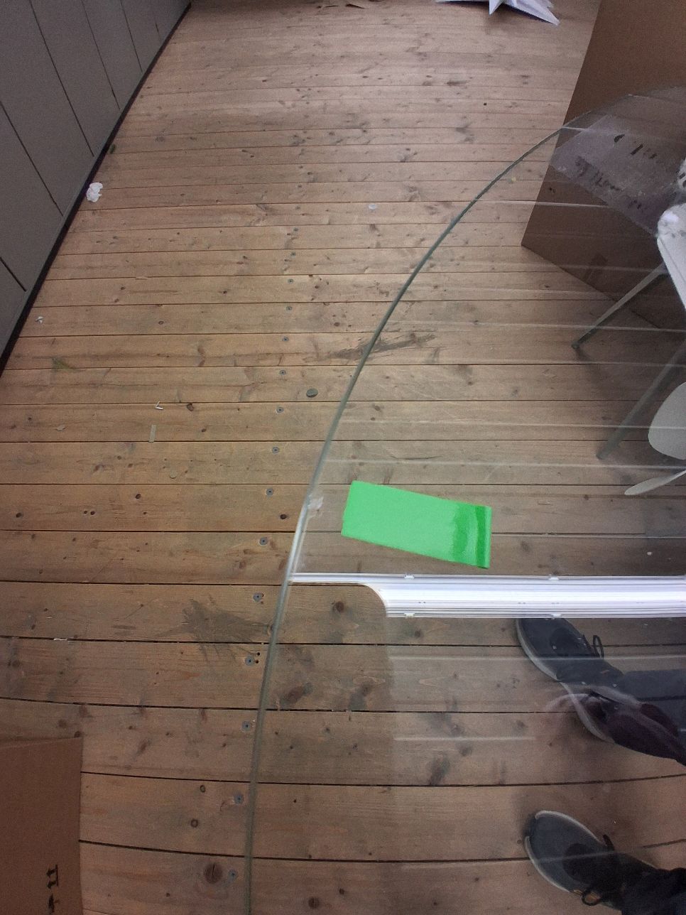 Verstelbaar vervangend glazen blad, kristalglas, voor ClassiCon bijzettafel EXEMPLAAR MET GEBREKEN