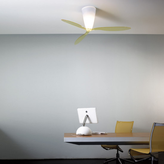 Luceplan Blow Deckenleuchte mit Ventilator, modernes Design für Wohnzimmer und Büro.