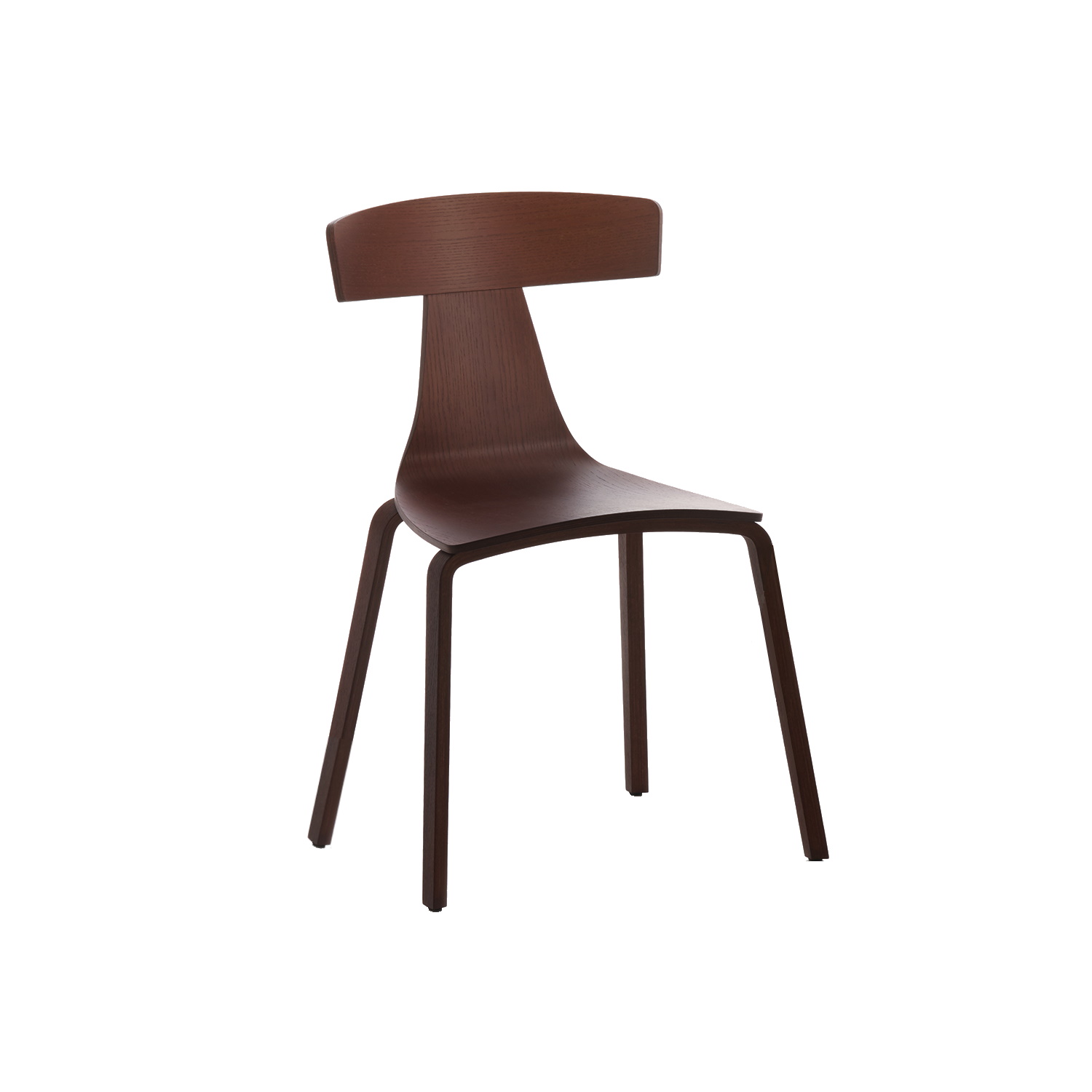 Remo Holzstuhl in Walnuss-Optik: Moderner Esszimmerstuhl aus Esche mit minimalistischem Design.