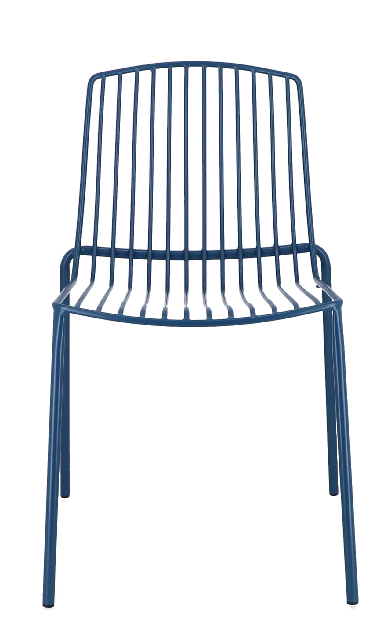 Blauer Mori Stuhl von Jan Kurtz für den Außenbereich, minimalistisches Design.