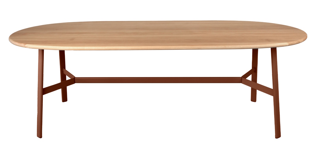 SO’O eettafel van eikenhout 220 × 95 cm (ovaal) voor binnen Fermob