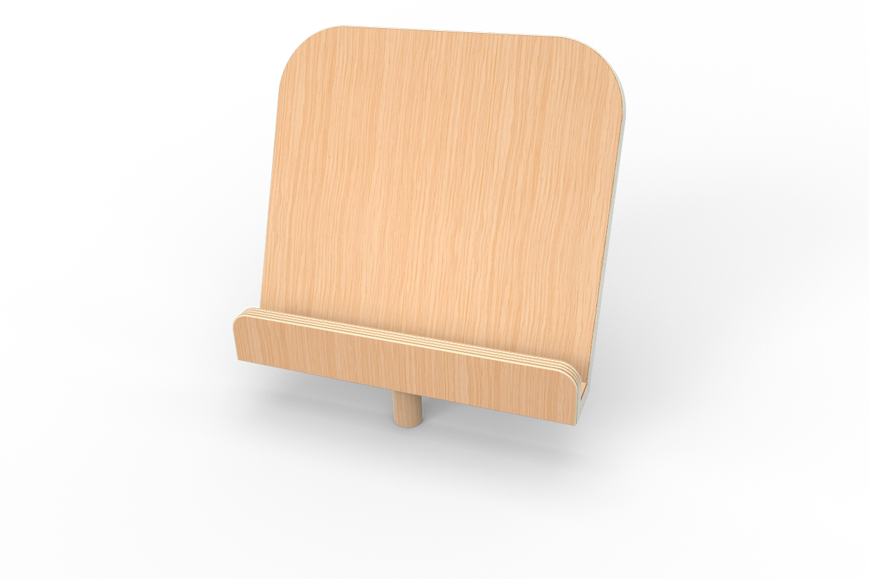 Growing Table Buche Pure Position: Detailansicht der Buchstütze aus hellem Buchenholz für Kinder.