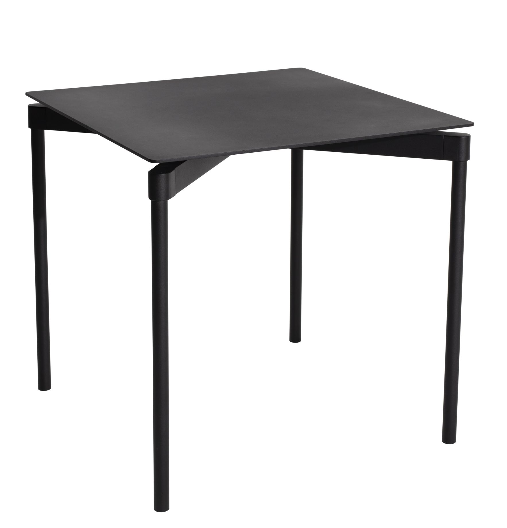Schwarzer Fromme Esstisch quadratisch von Petite Friture. Moderner Küchentisch mit minimalistischem Design und vier Beinen.