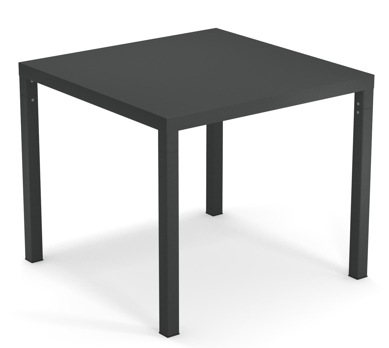 Schwarzer, quadratischer Nova Tisch von Emu für den Außenbereich, ideal für Garten und Terrasse.