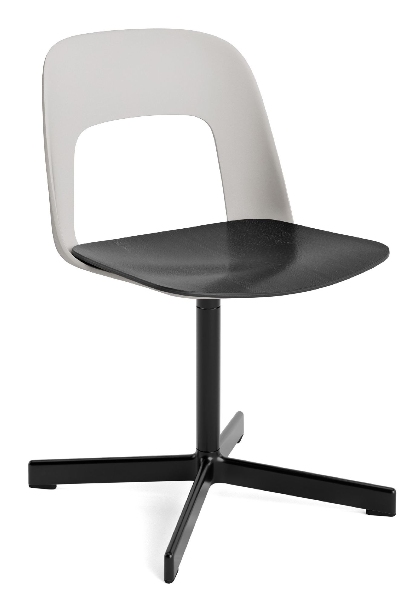 Layout Side Chair 132 stoel met vierpotig draaivoet Hay