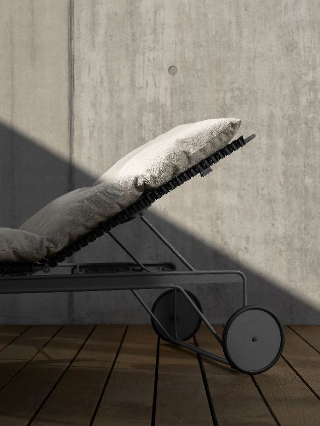 Click verstelbare chaise longue voor buiten Houe