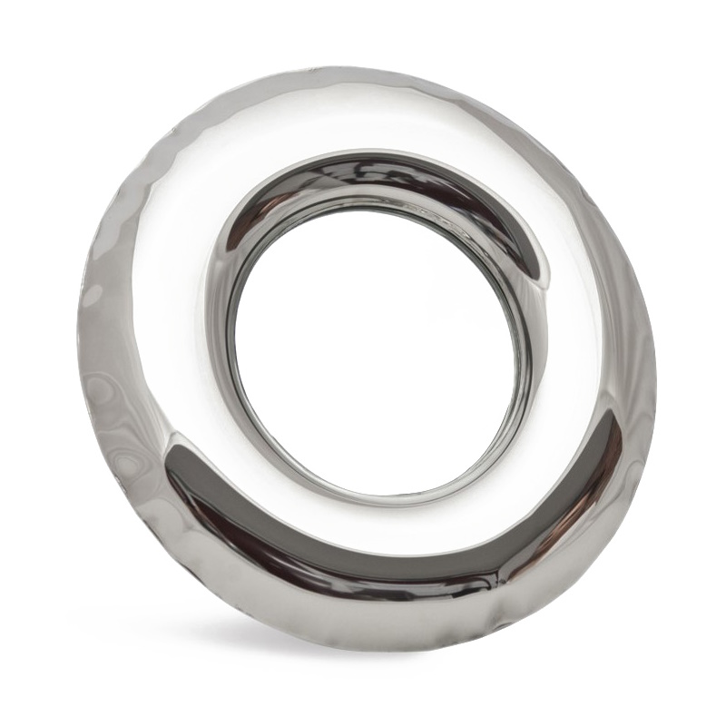 Rondel Spiegel: Runder, moderner Wandspiegel aus Edelstahl von Zieta, reflektierend und dekorativ.