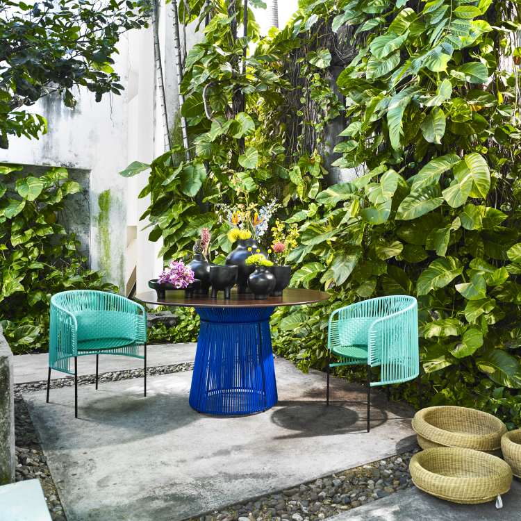 Caribe Dining Chair – Tuinstoel Ames Oranje / Kauwgomroze / Currygeel