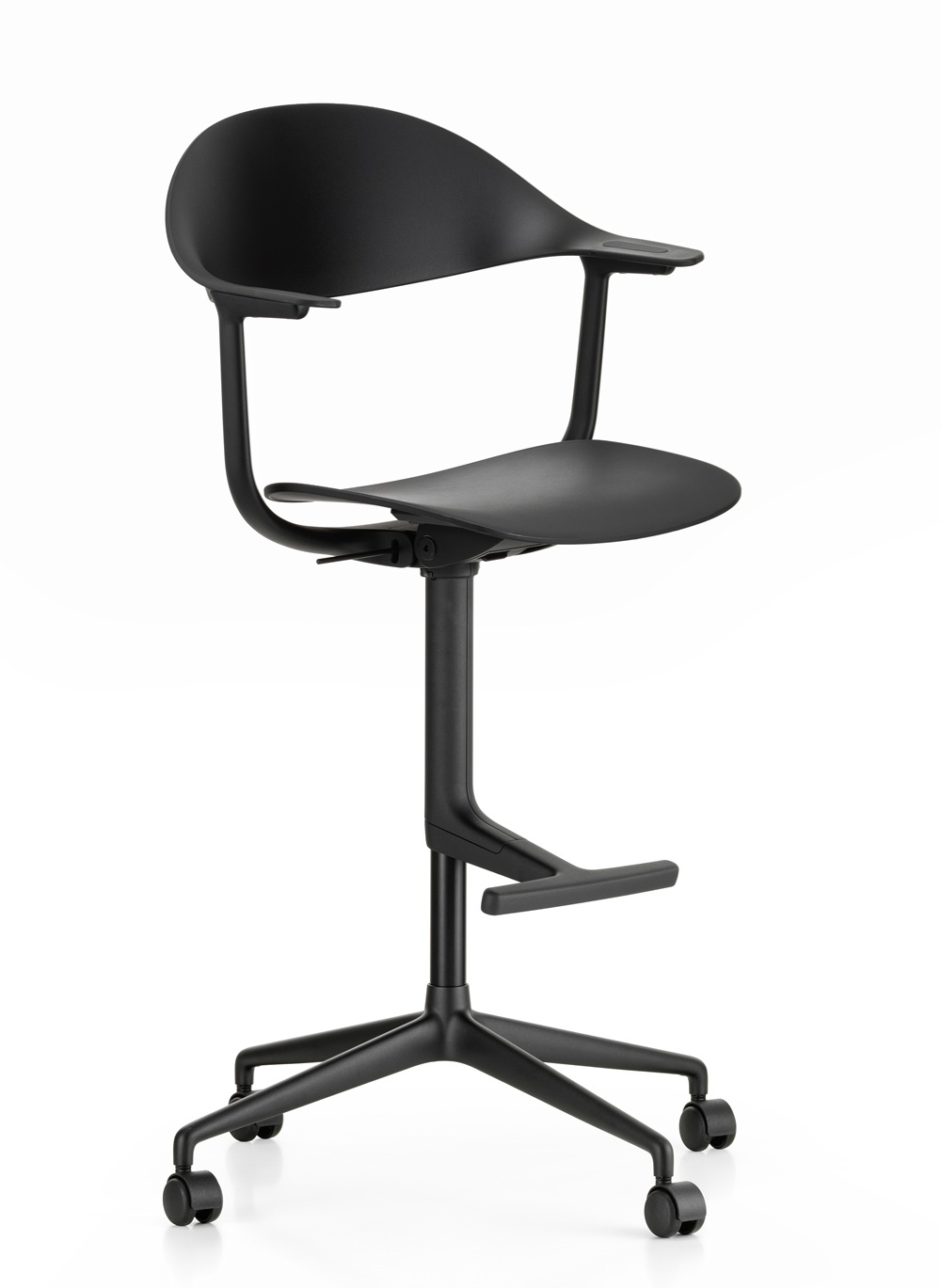 Mynt High draaistoel zitting/rugleuning van kunststof Vitra
