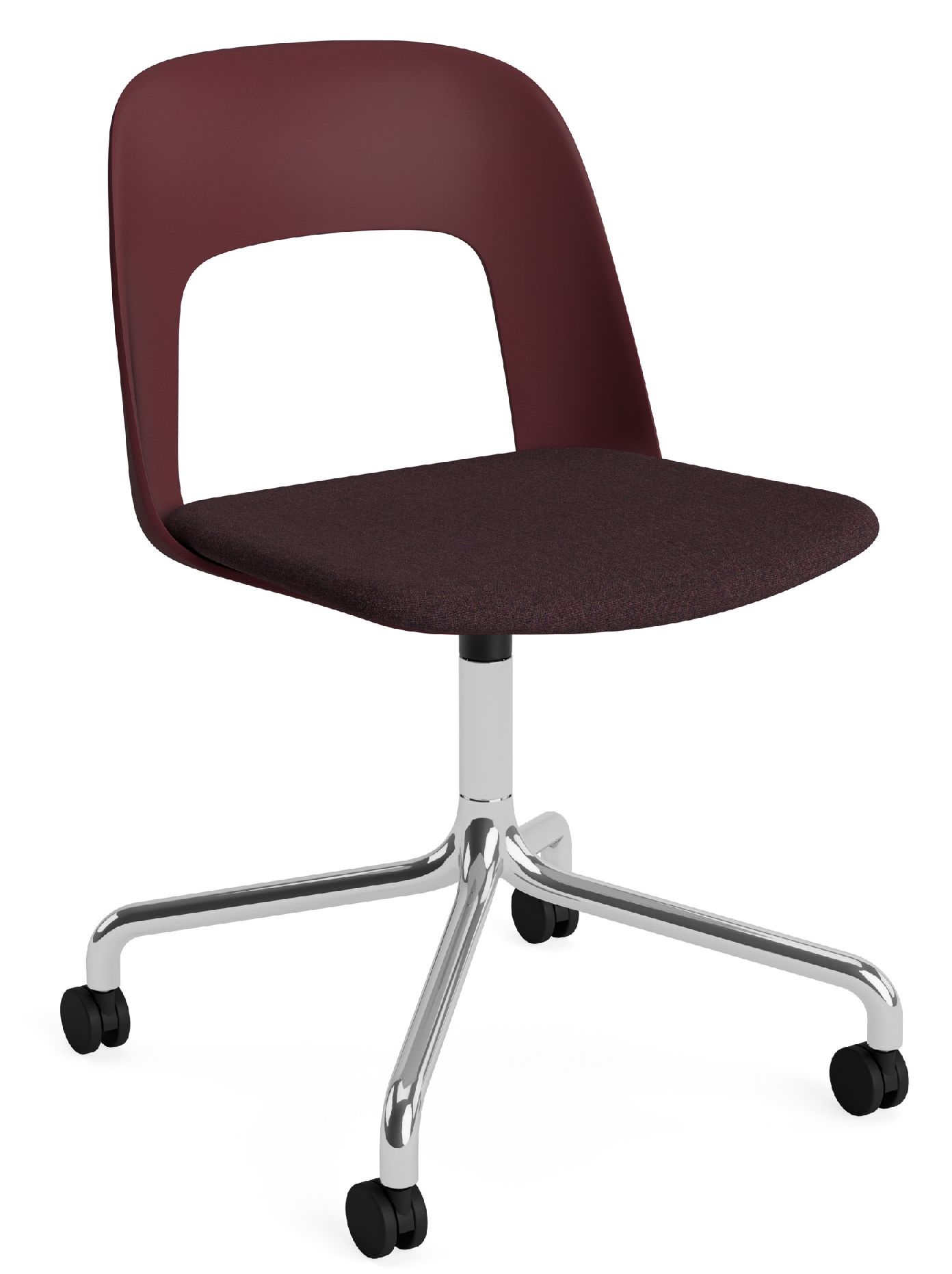 Layout Side Chair 163 draaistoel met vier poten van Hay