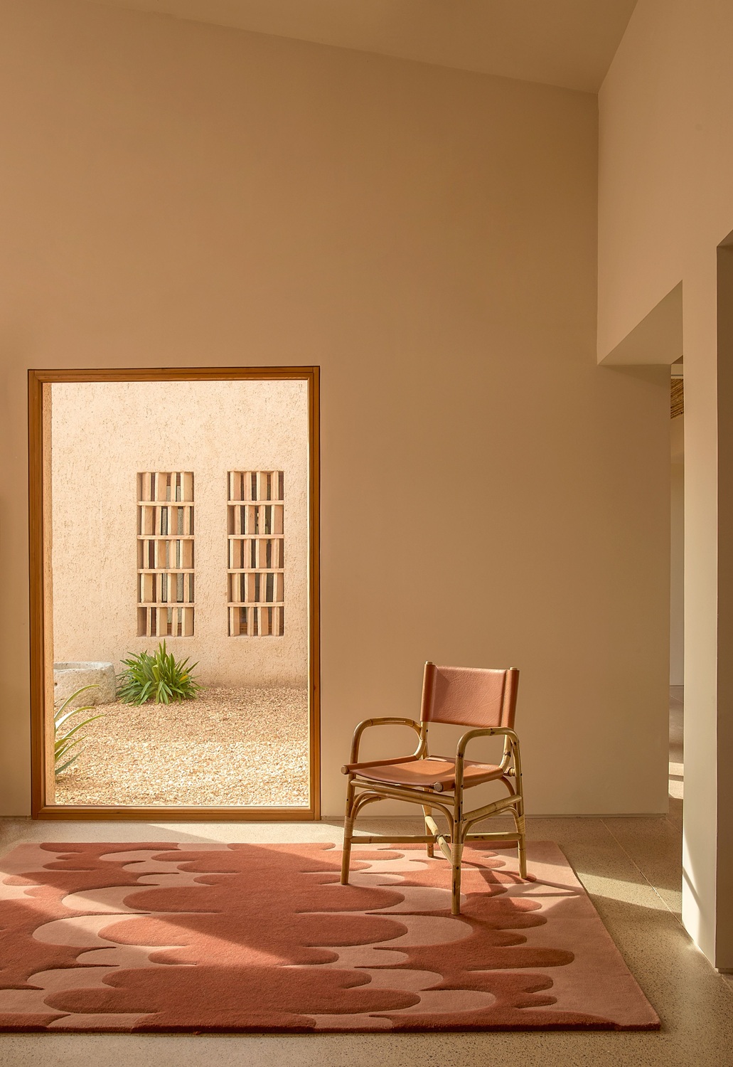 Lucia Eames Echo-tapijt Terracotta Nanimarquina