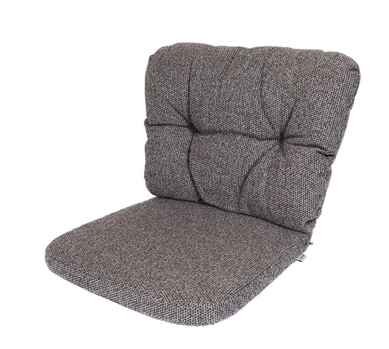 Cane-Line Basket Sessel Kissen Set, dunkelgrau, für Outdoor-Sitzmöbel. Bequeme Polsterung.