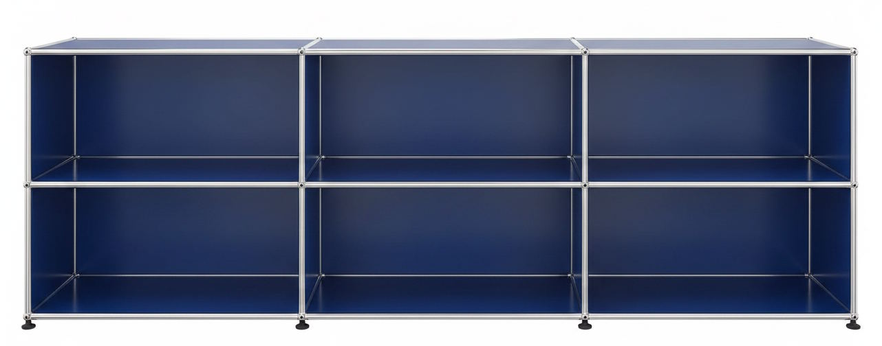 USM Haller Open Shelf Wide Gentian Blue
