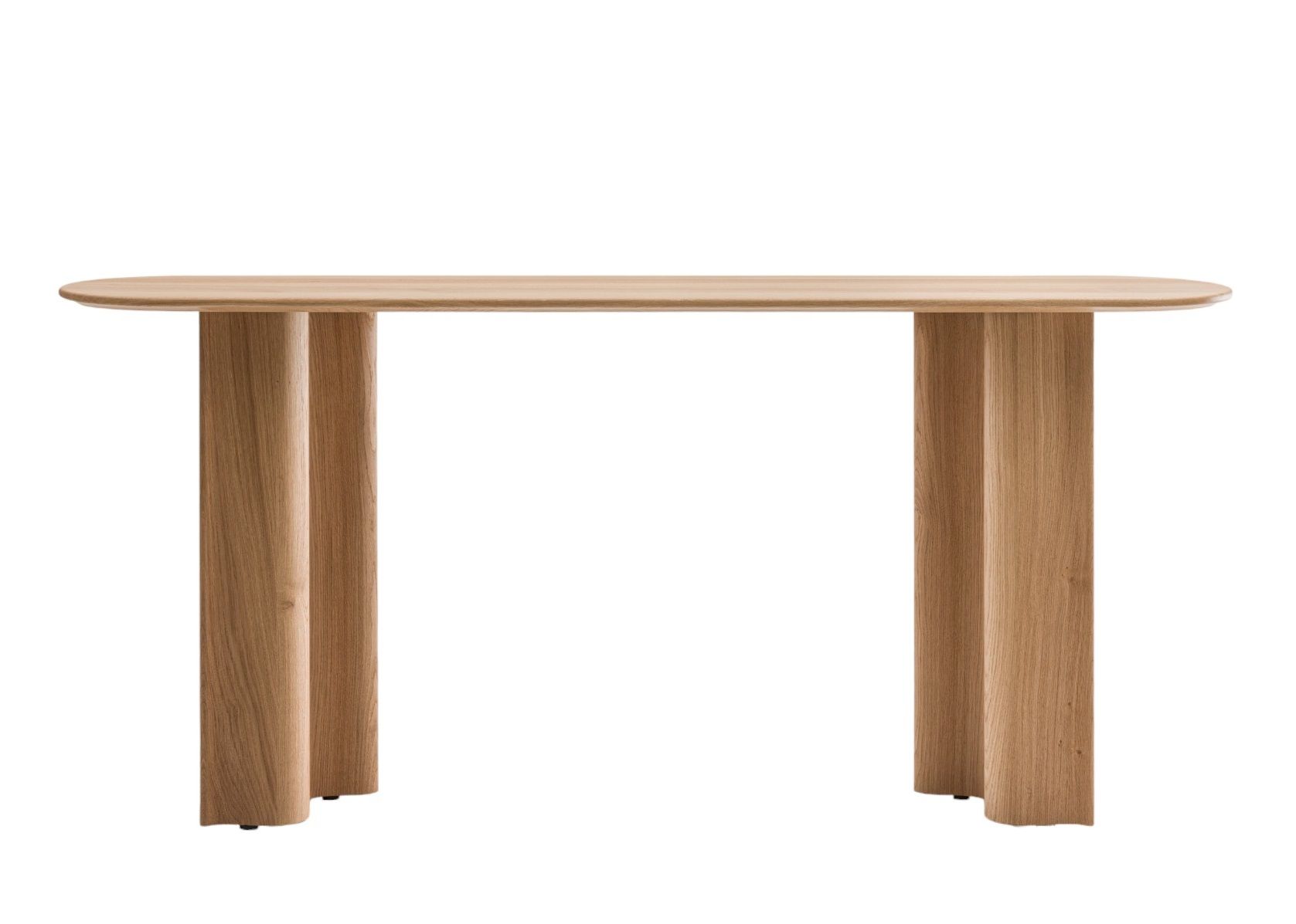 Curtain Console Tisch aus hellem Holz, minimalistisches Design für Flur oder Wohnzimmer.
