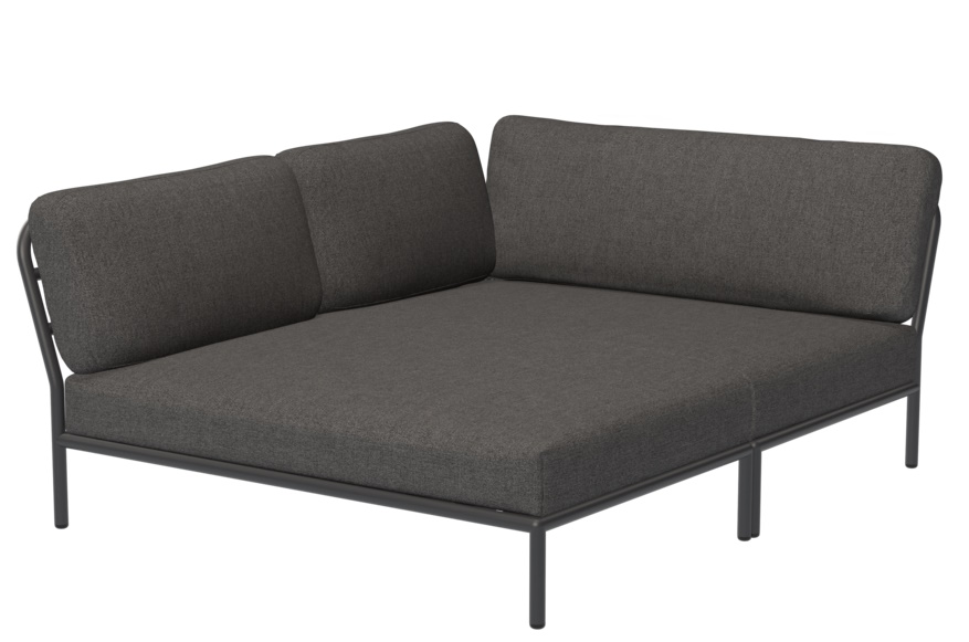 Graues Level Cozy Corner Ecksofa von Houe für den Außenbereich, linke Ecke. Gartenmöbel.