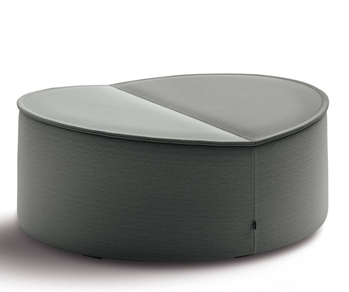 Grauer Nenou Hocker von COR mit Stoffbezug, modernes Design für Wohnzimmer und Lounge-Bereich.