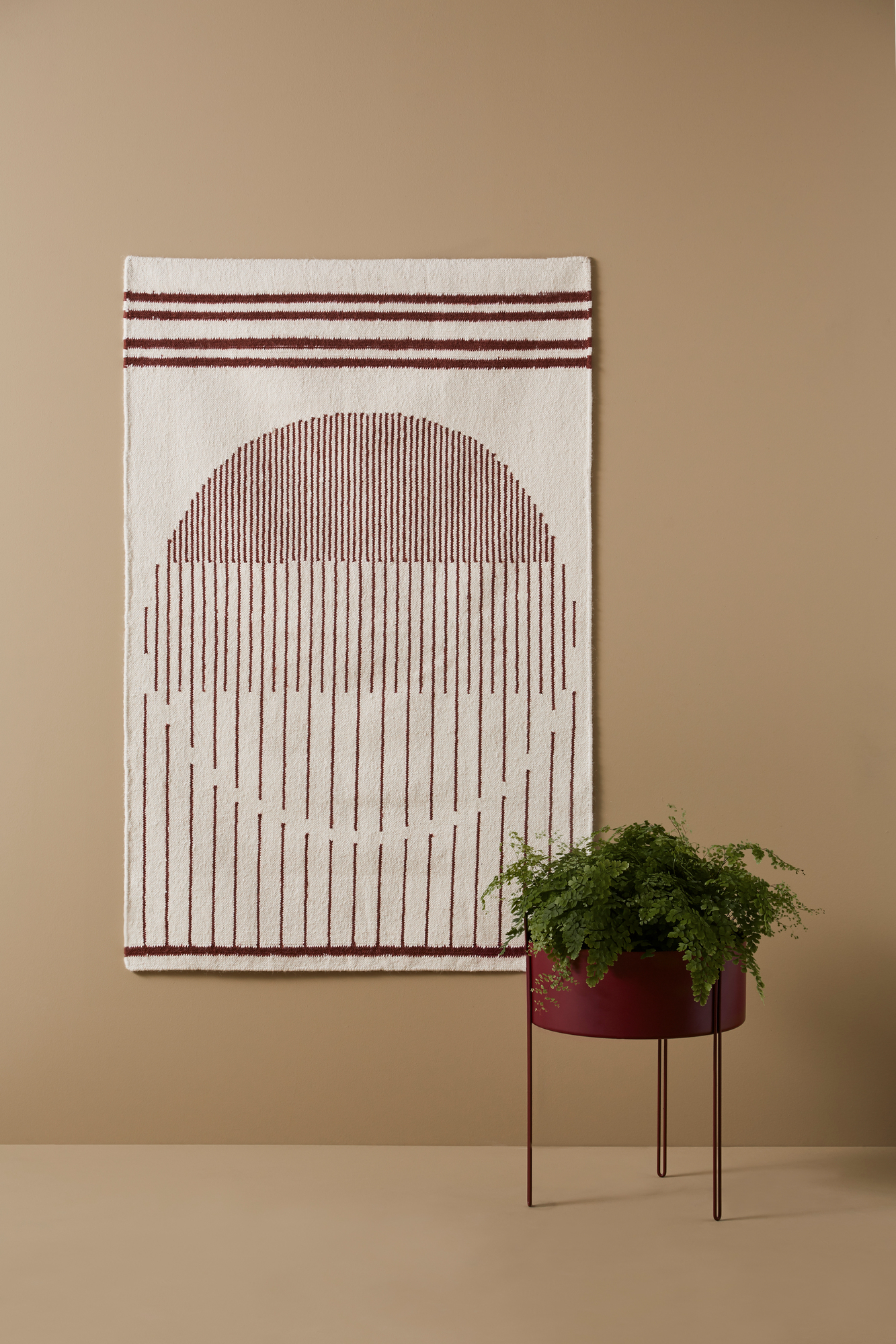 Pidestall plantenbak Large Taupe Woud