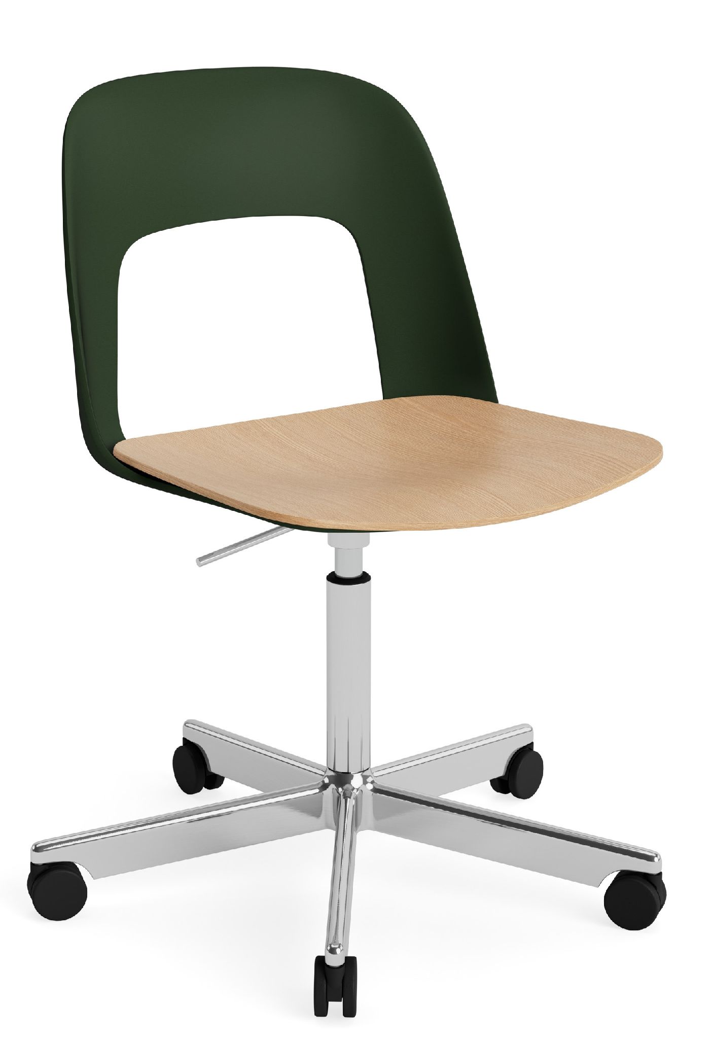 Layout Side Chair 142 stoel met vijfpoot en draaivoet van Hay
